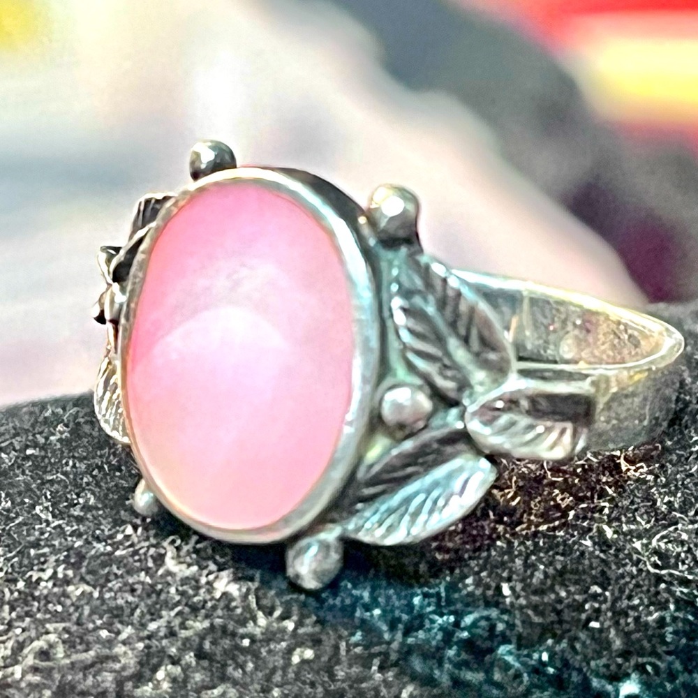 Vintage Sterling Silver 925 Mother of Pearl size 7